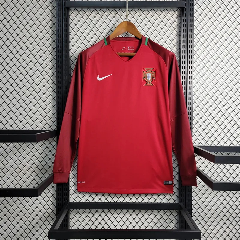 16-17 Retro Portugal Home Long Sleeve Size S-XXL 11