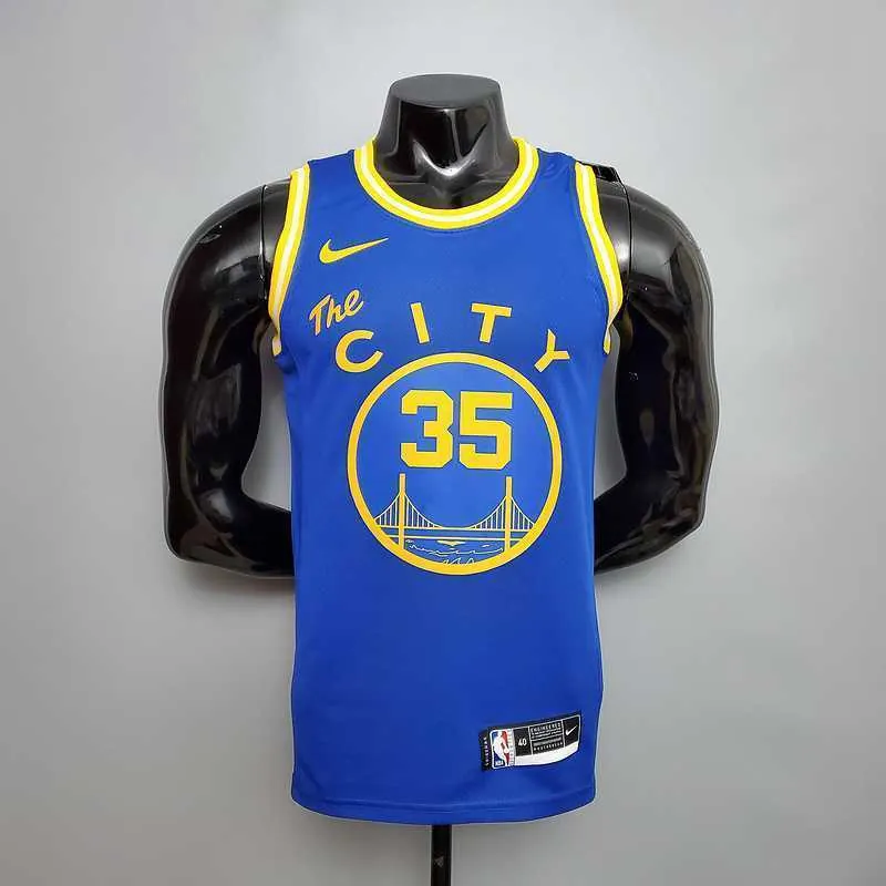 Tram version DURANT#35 Golden State Warriors blue 8