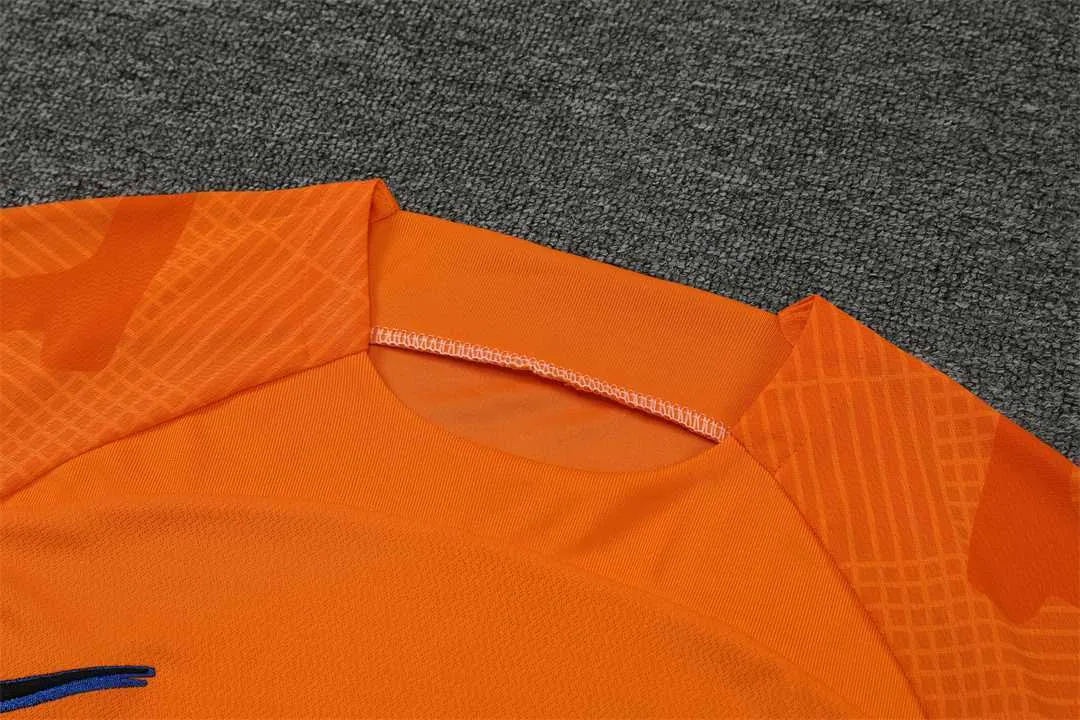 22-23 Barcelona training suit short sleeve kit orange 4