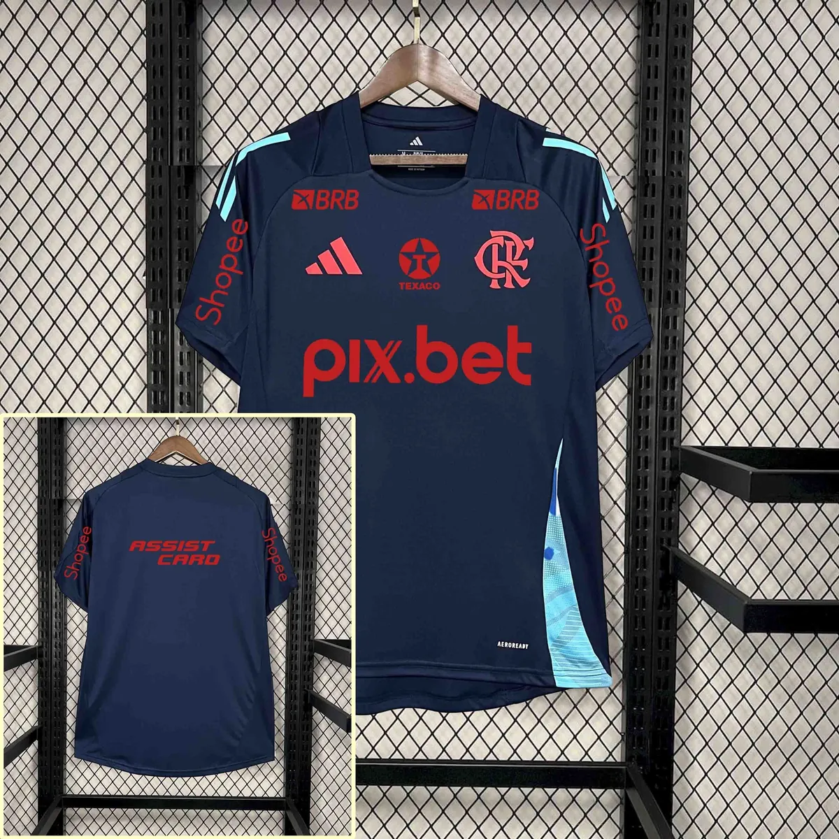 25-26 Flamengo Navy Training Kit Soccer T-Shirt AAAAJersey Supplier Yupoo 3