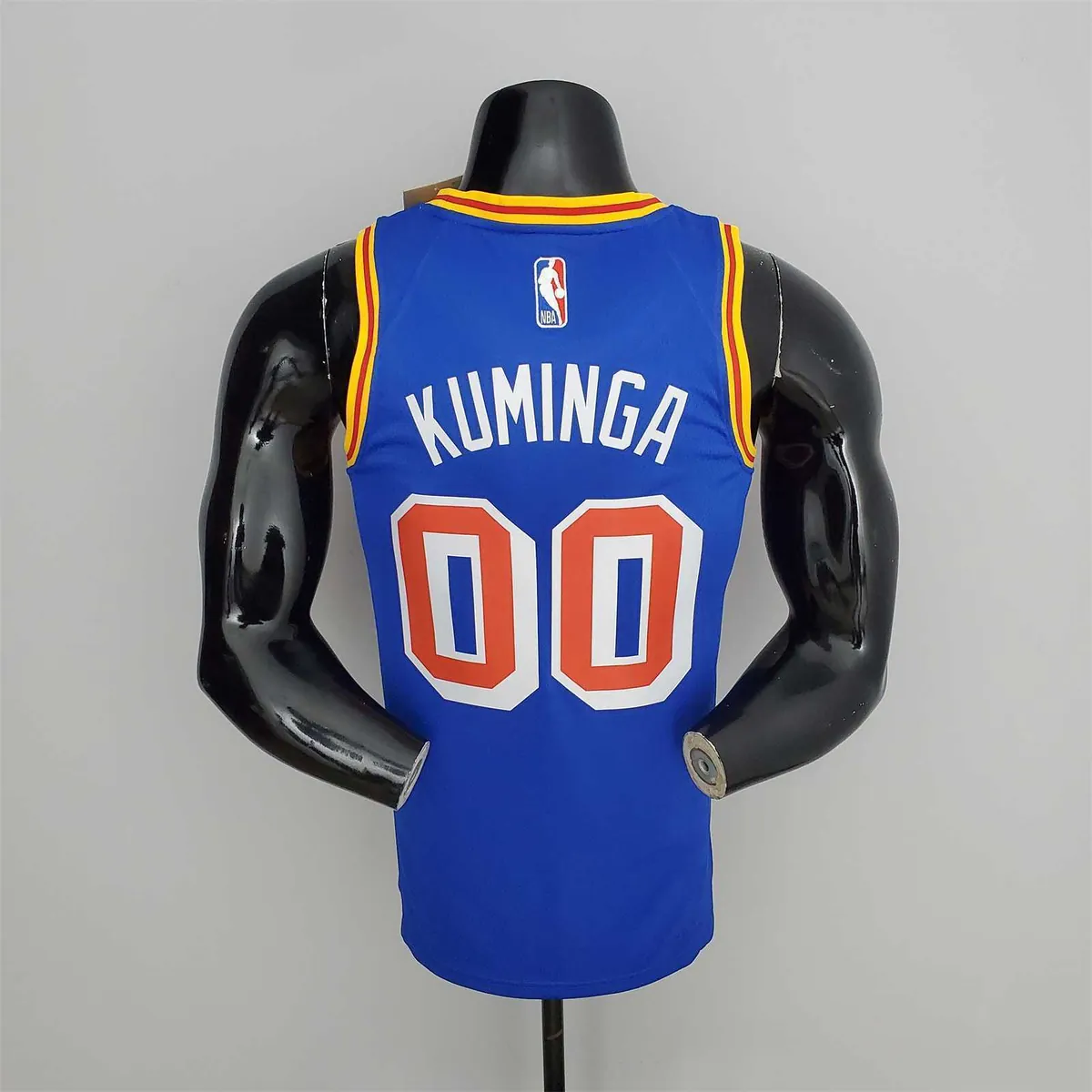 75th Anniversary Cuminga#00 Warriors Vintage Blue NBA Jersey 1