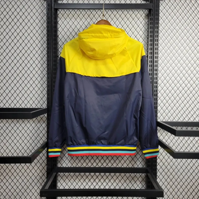 23-24 Corinthians Yellow and Navy Windbreaker Jacket Football Replicas Yupoo 1