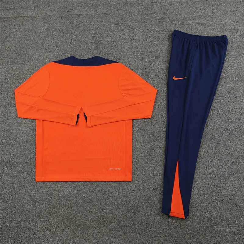 2024 Netherlands Player Long Sleeve Training Suit Football Shirts 2