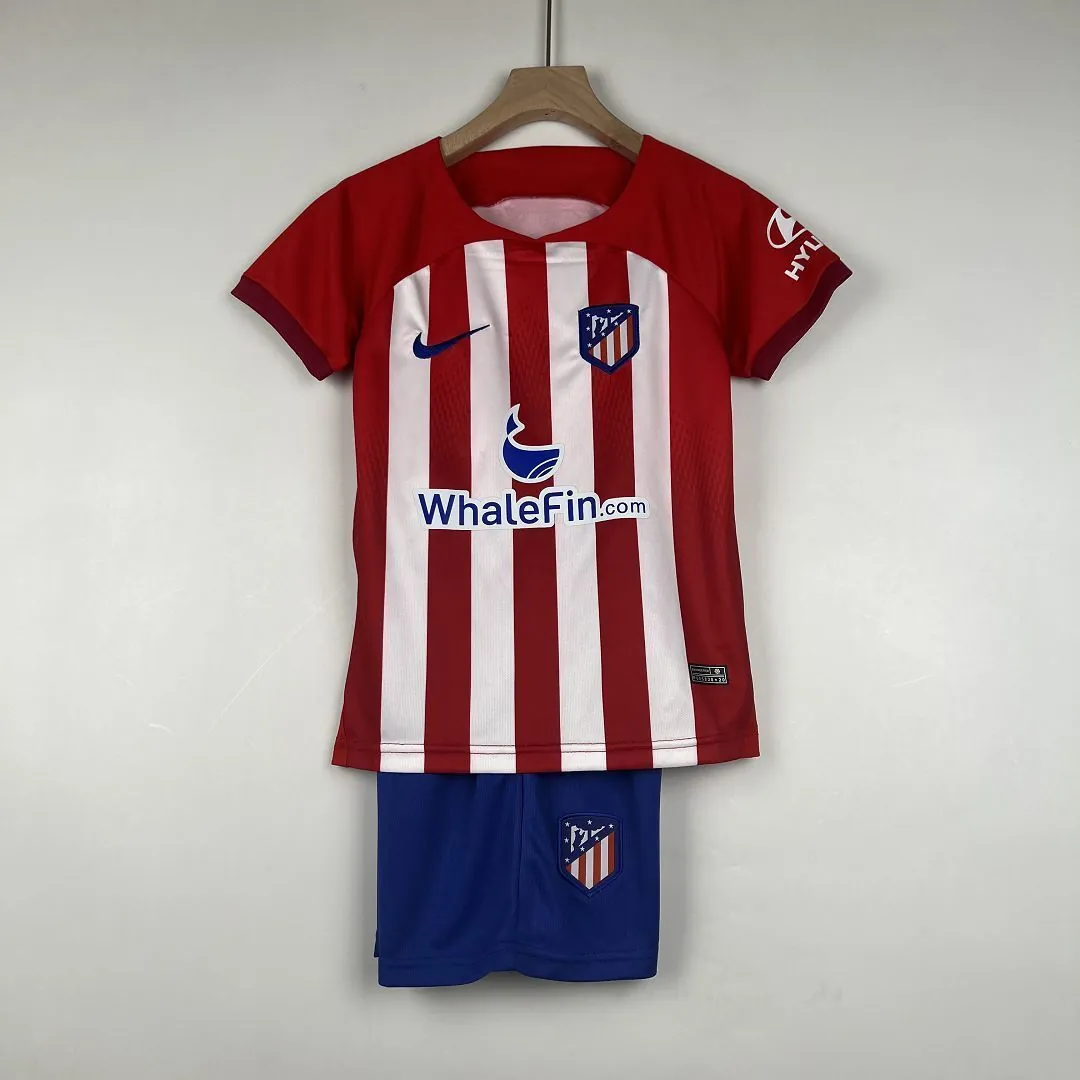 23-24 Kids Atletico Madrid home size 16-28 Cheap Football Kit 1