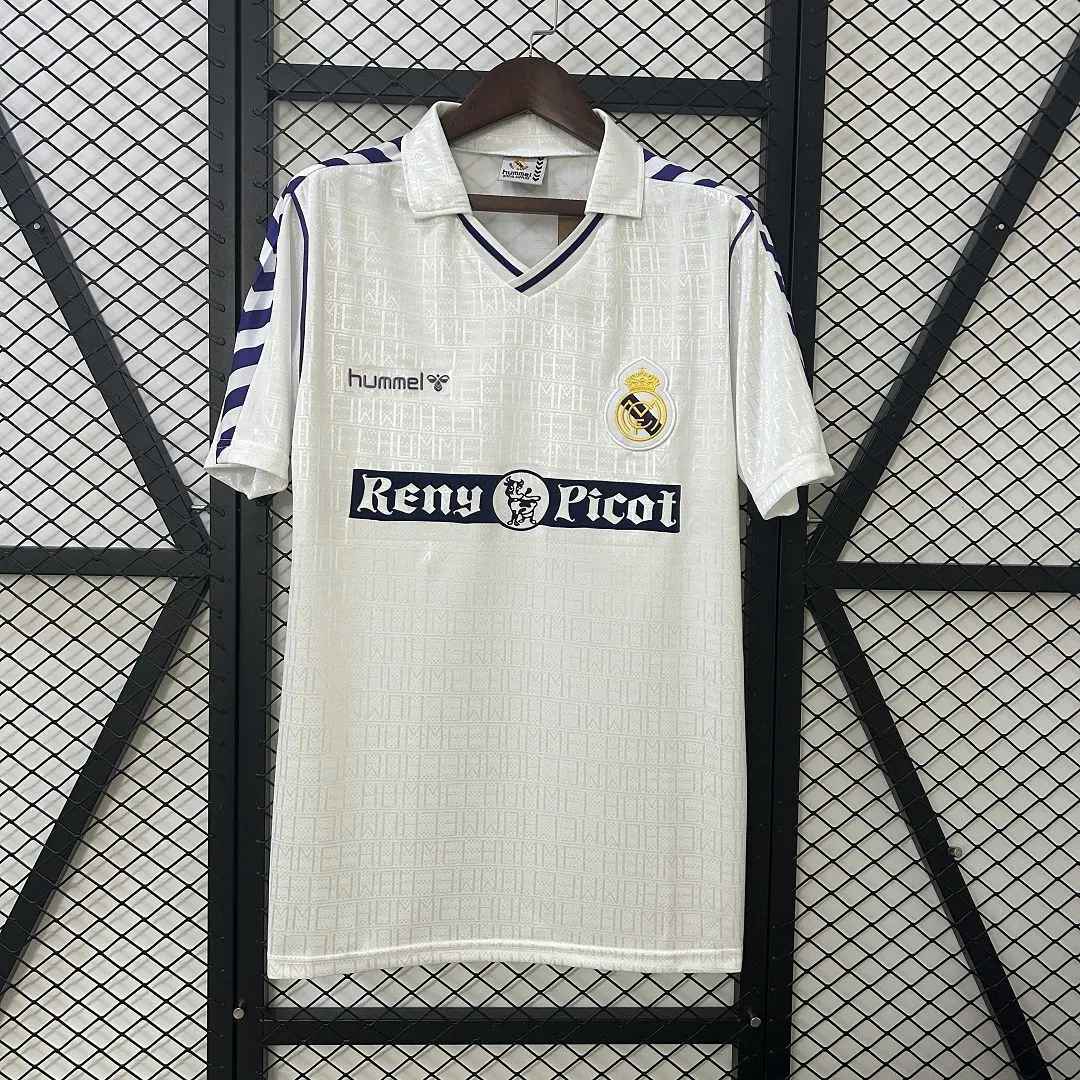89-90 Real Madrid Home Retro Kit Vintage Shirt AAAAJersey Dropship Yupoo 6