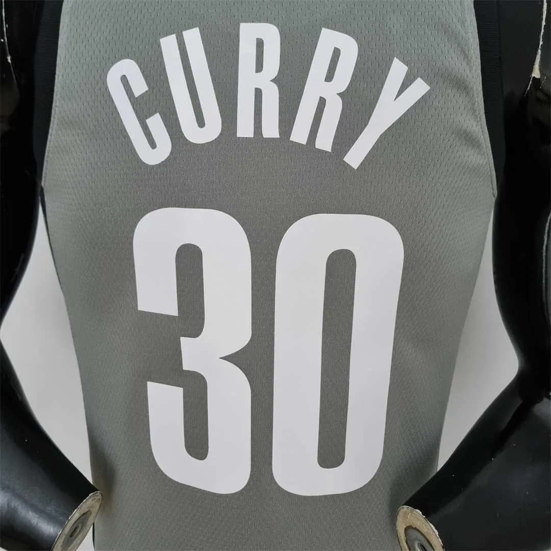 75th Anniversary Curry #30 Brooklyn Nets City Edition Gray NBA Jersey 9