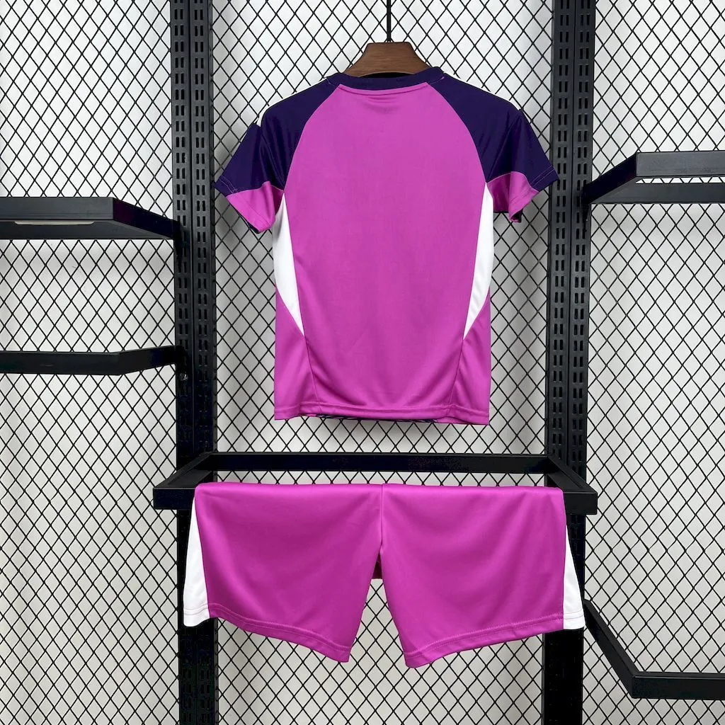 25-26 Real Madrid Purple Goalkeeper Kid Kits Youth Apparels AAAAJersey Wholesale Yupoo 1