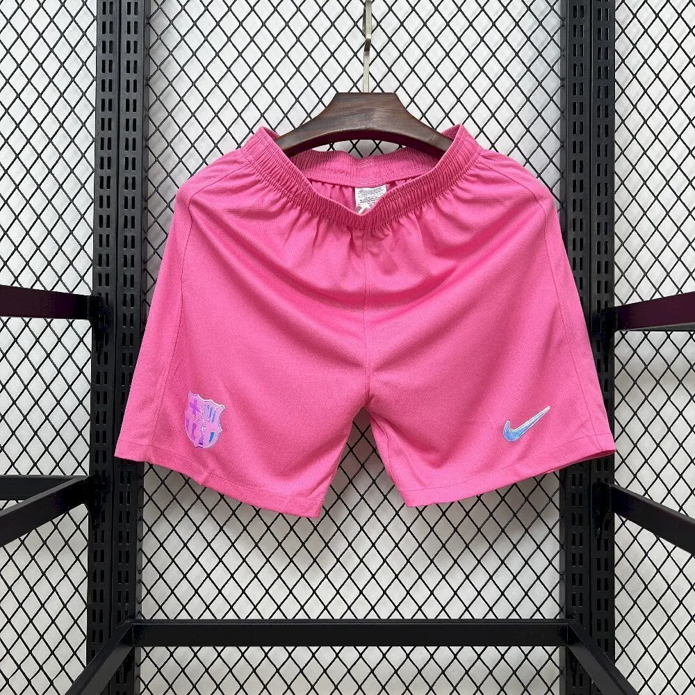 25-26 Barcelona Pink Shorts Soccer Trousers AAAAJersey Yupoo 4