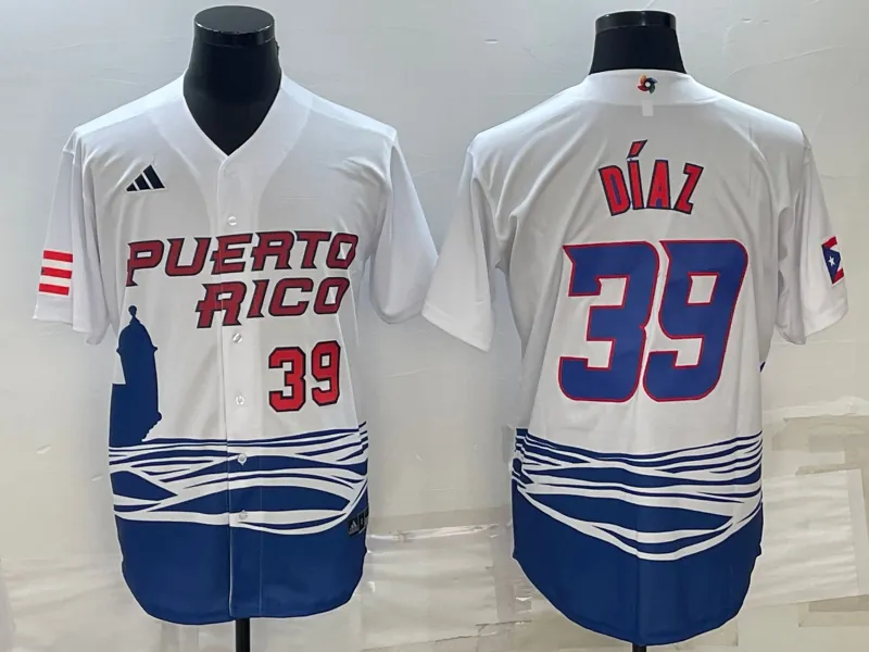White Puerto Rico 2023 World Cup Baseball Jerseys 3