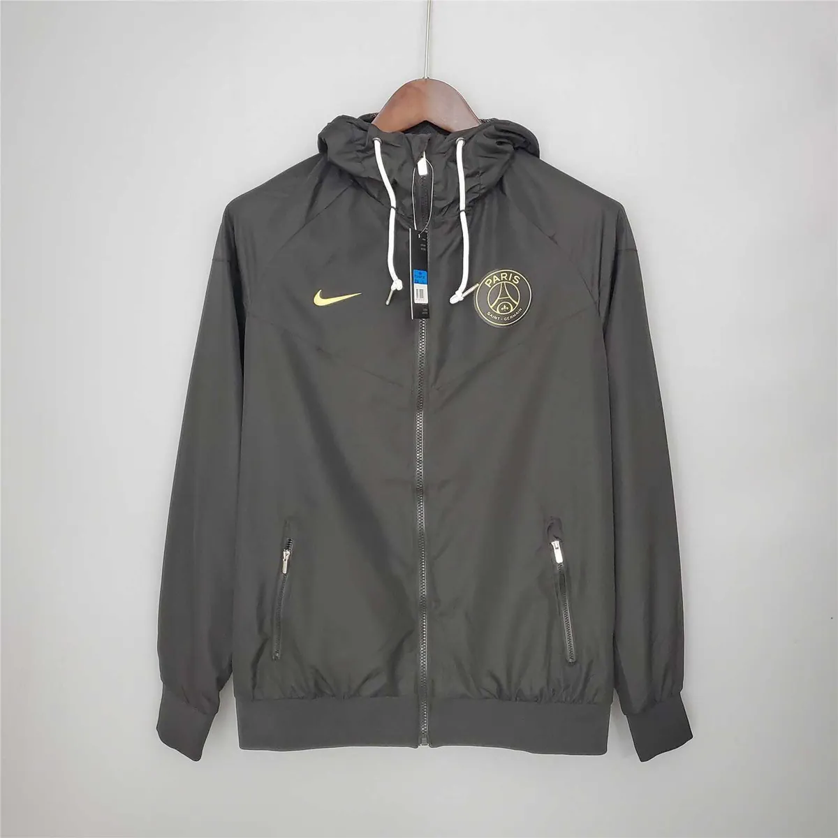 21-22 PSG Black Windbreaker 8