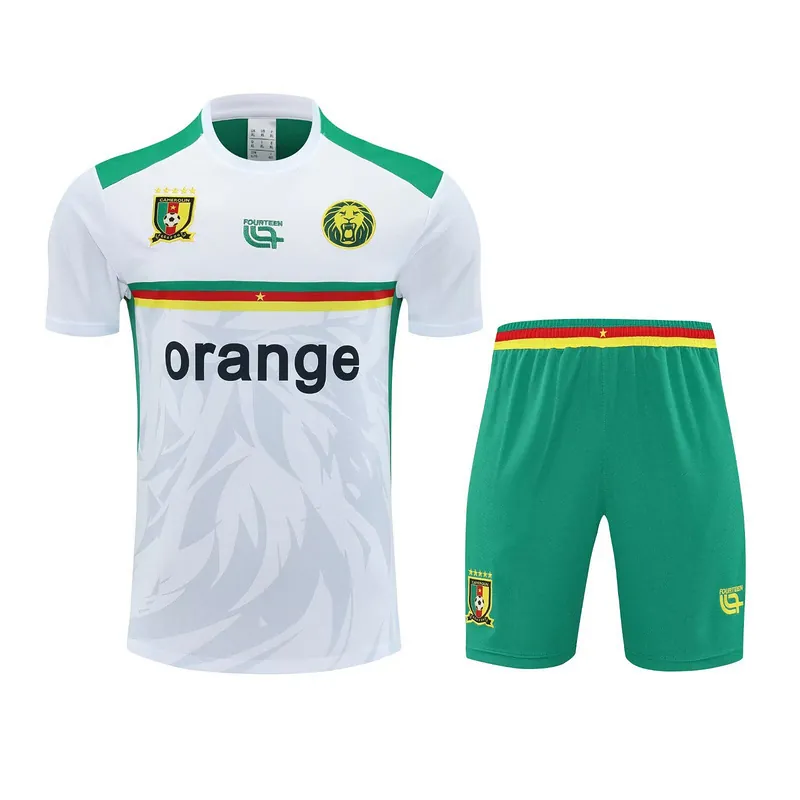 25-26 Cameroon White Training Kits Football Tracksuits 3