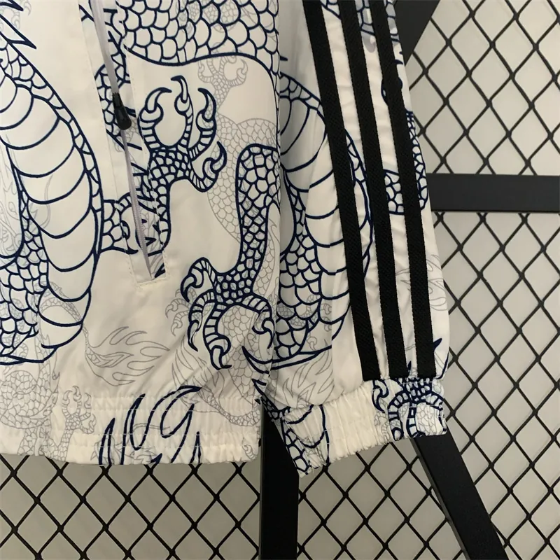 23-24 Real Madrid Reversible Dragon Windbreaker White 3