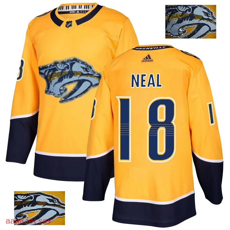 2018 Nashville Predators ice hockey jersey M-3XL 纳什维尔掠夺者队时尚亮片款冰球服 3