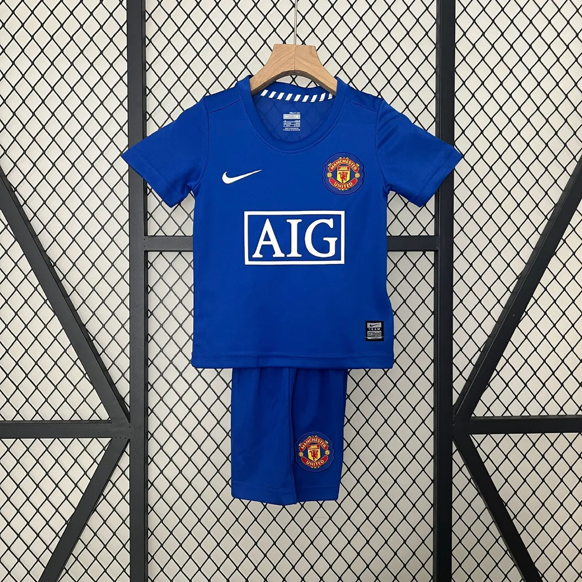 08-09 Manchester United Third Retro Kid Kits Children Sets Jerseys Supllier Yupoo 9