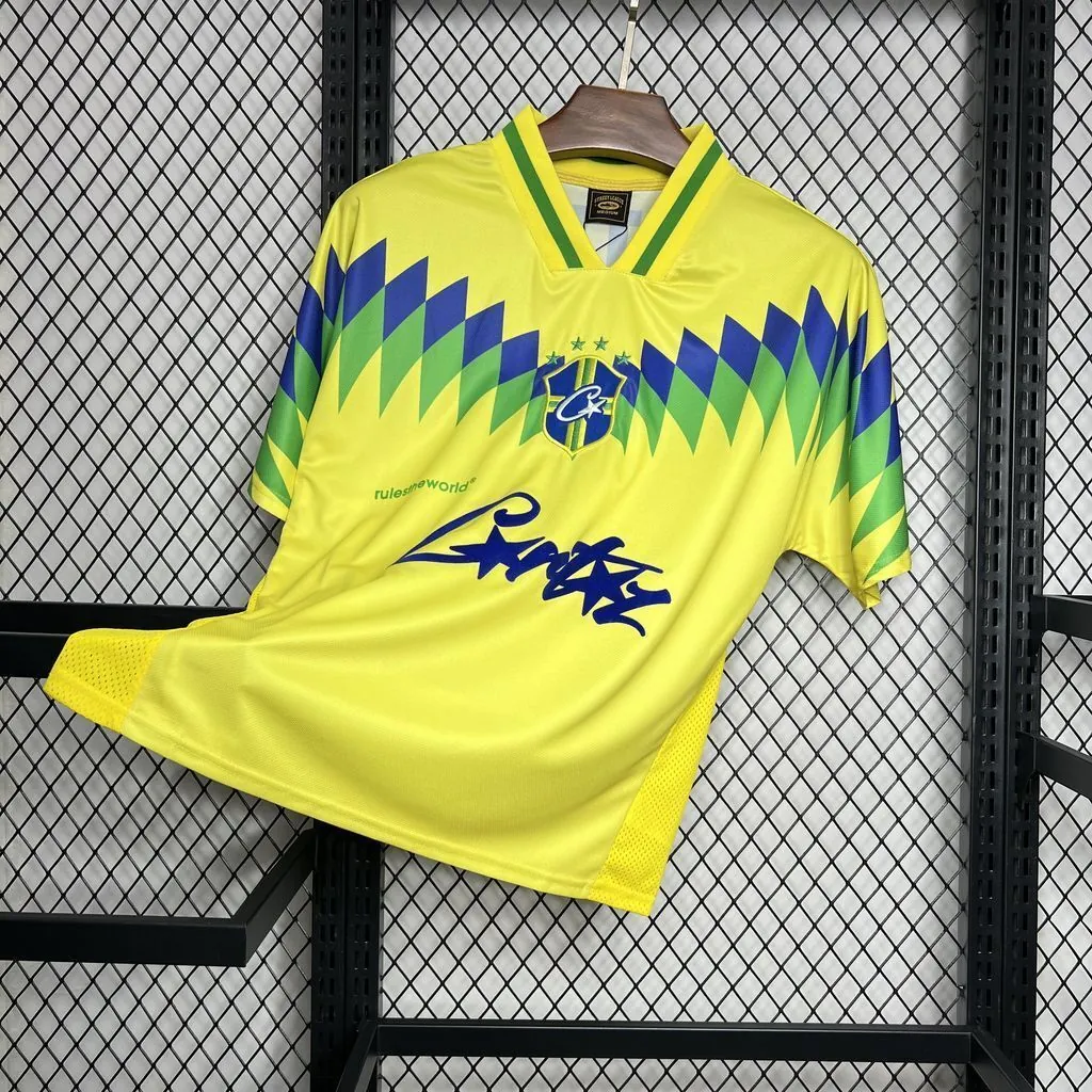 1995 Brazil Home Retro Corteiz Special Kit Vintage Shirt Soccer AAAAJersey Yupoo 3