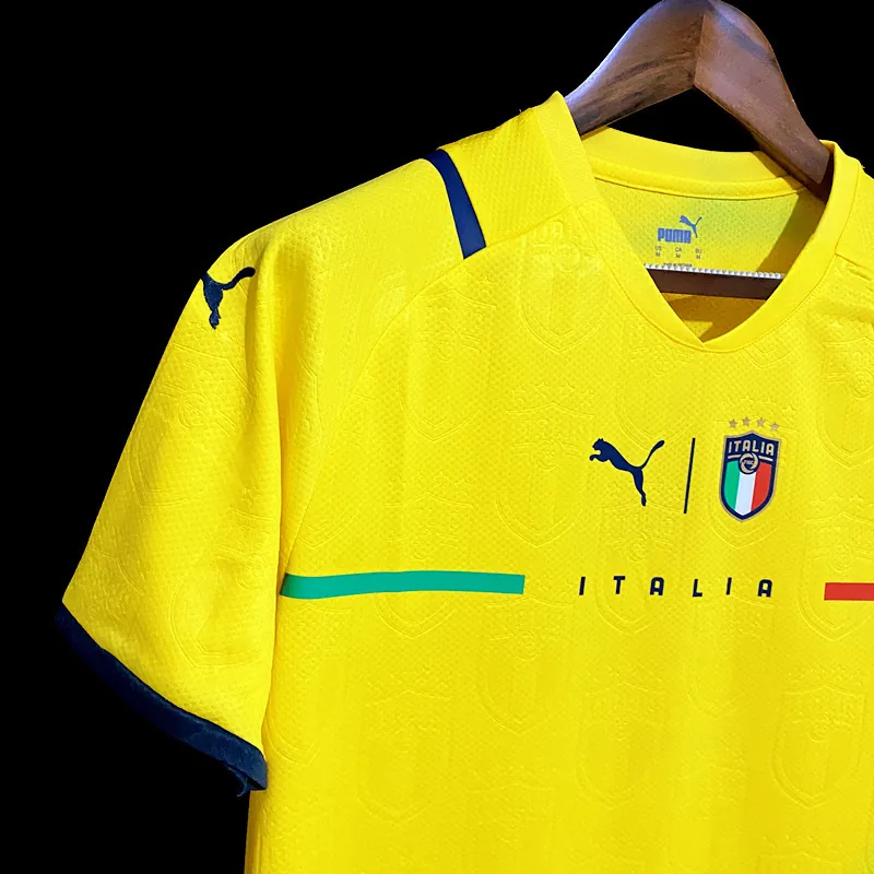 20-21 Italy Goalkeeper Yellow Retro Kit Soccer Shirt AAAAJersey Supply Yupoo 5