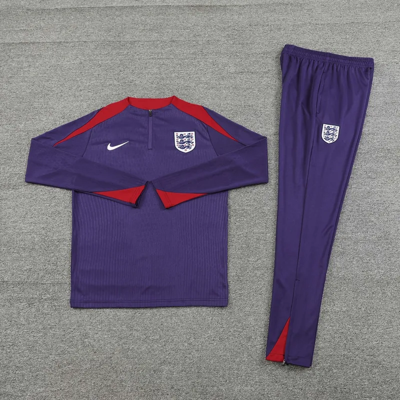 2024 England Long Sleeve Training Suit Football Shirts-1 1