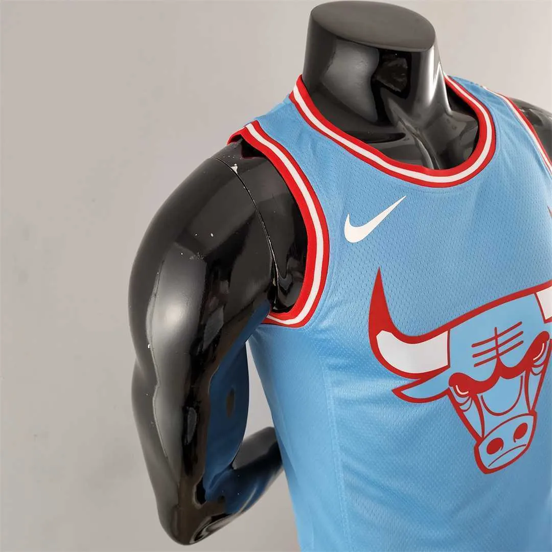 Chicago Bulls BALL#2 Blue NBA Jersey 3