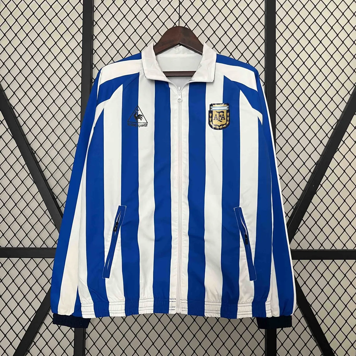 2024 Argentina Trench Coat Reversible White&Blue Double-Sides Jacket AAAAJersey Wholesale Yupoo 6