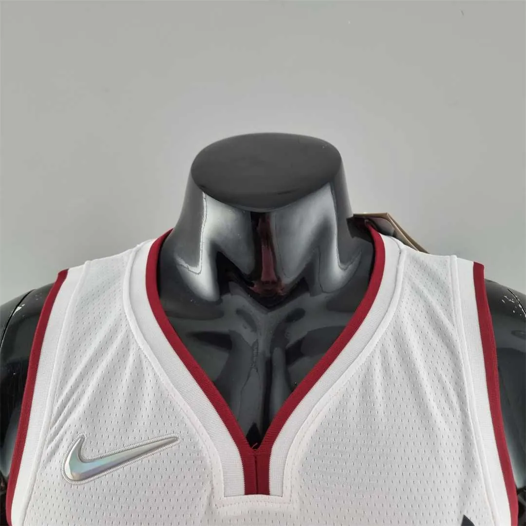75th Anniversary Miami Heat WADE #3 White NBA Jersey 3