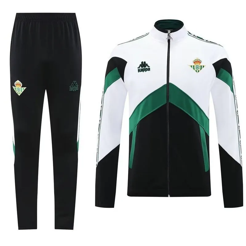25-26 Real Betis White&Green Football Tracksuits Long Jacket Suits 3