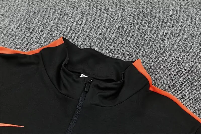 2026 Netherlands Mens Kit Black Half Pull Training Suit Yupoo 7 6