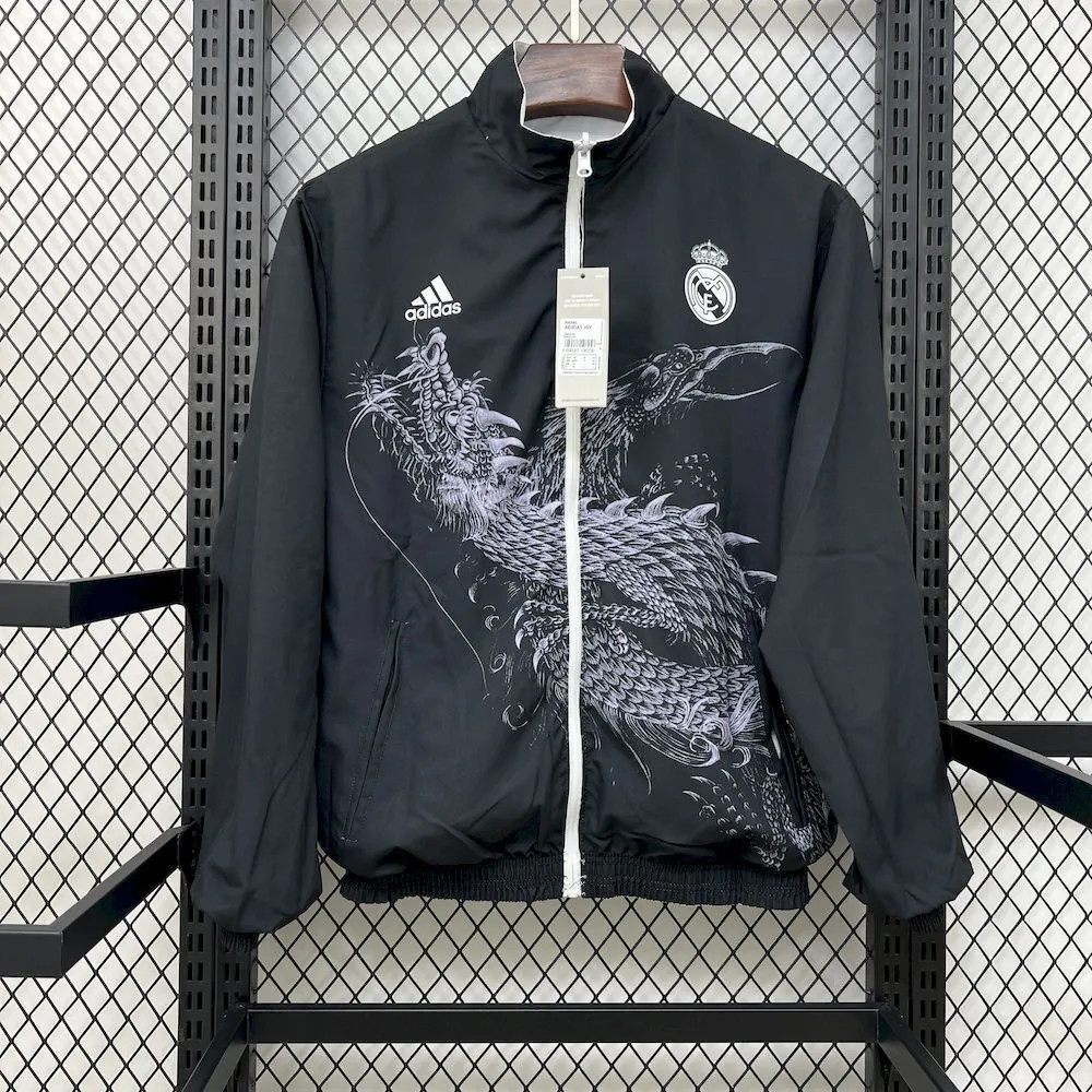 25-26 Real Madrid Double-Sided Windbreaker Jackets Kit Yupoo 9
