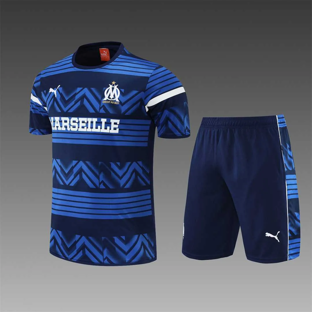 22-23 Marseille training suit short sleeve kit blue 20