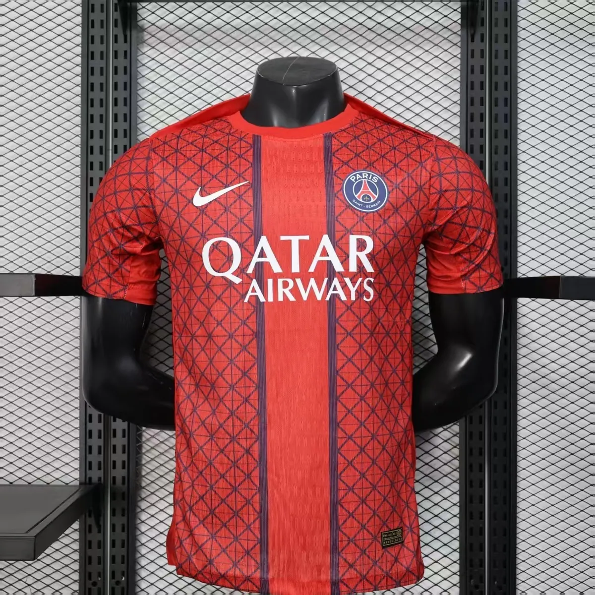 25-26 PSG Fourth Red Shirt Player version Kit Football Uniform AAAAJersey Dropship Yupoo 2