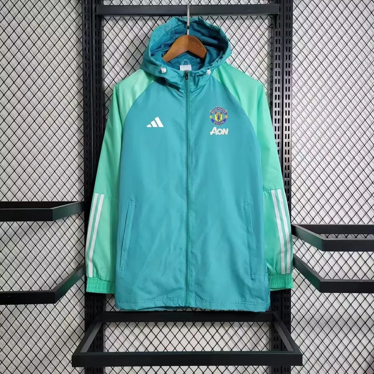 Windbreaker Manchester United Green S-XXL Cheap Soccer Jerseys 2