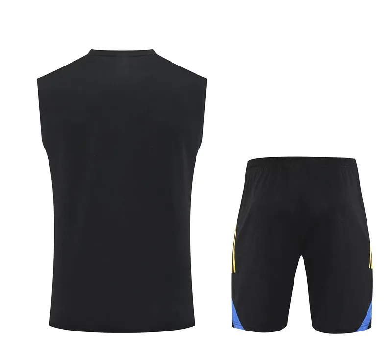 25-26 Manchester United Black&Blue Training Kits Football Vest Suits 2
