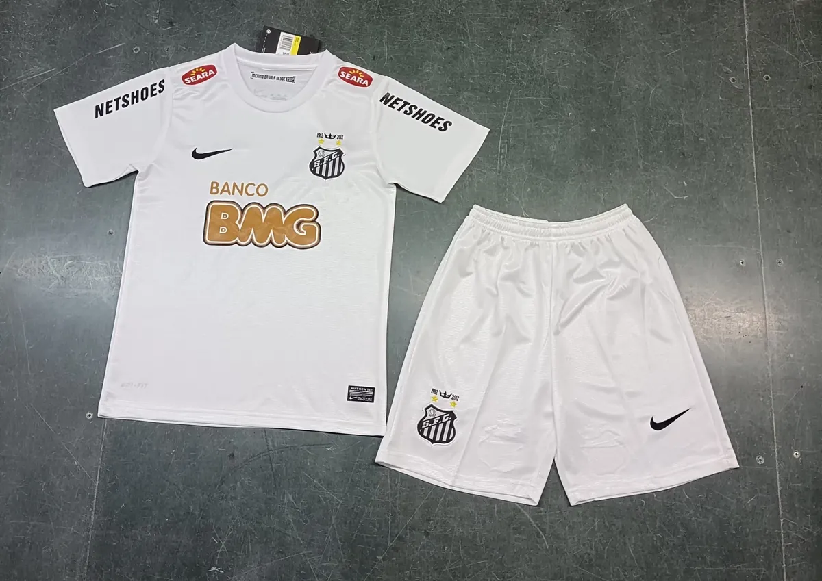 11-12 Santos Home Retro Kids Kit Size-16-28 Soccer Jersey Yupoo 5