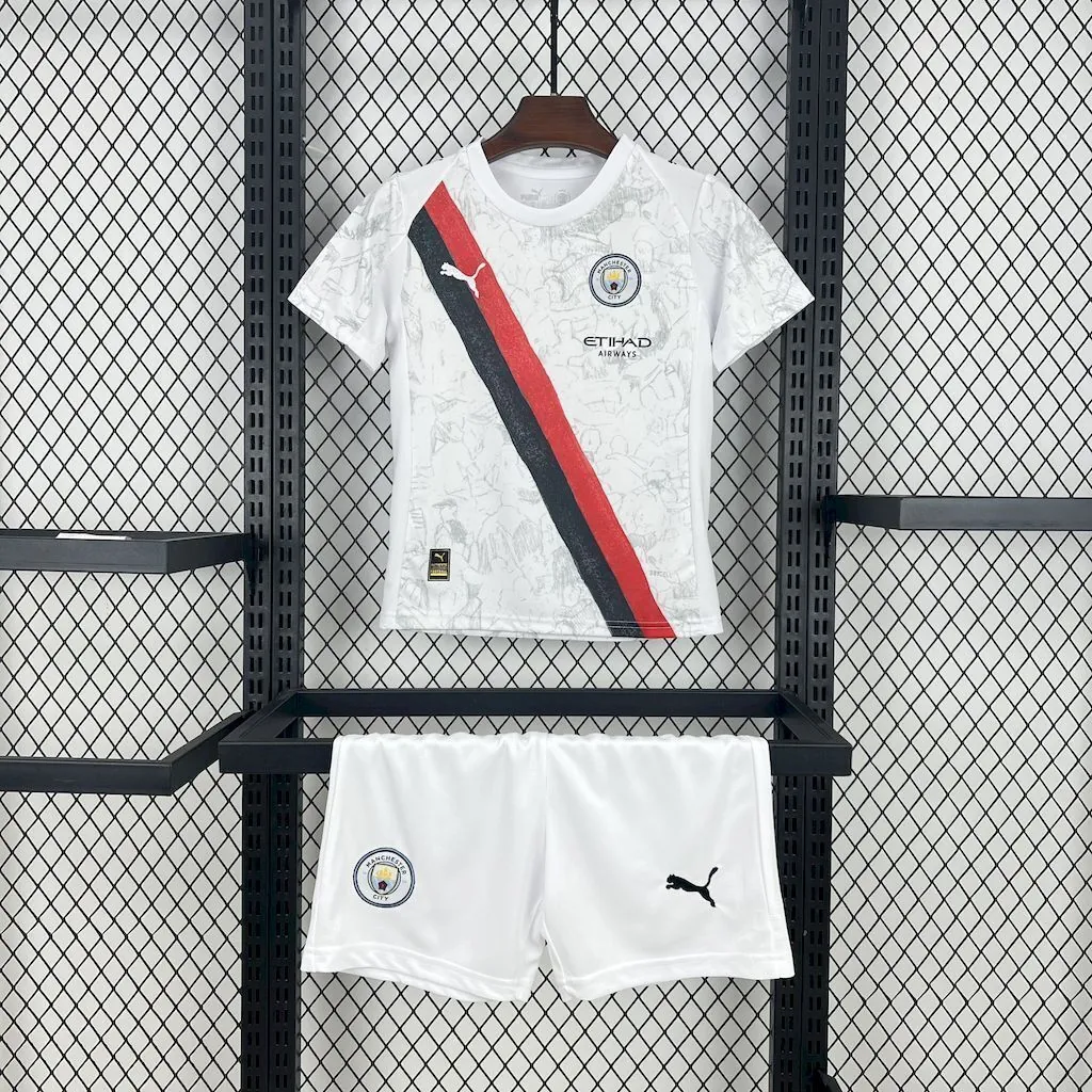 25-26 Manchester City Away Kid Kits Youth Apparels AAAAJersey Dropship Yupoo 6