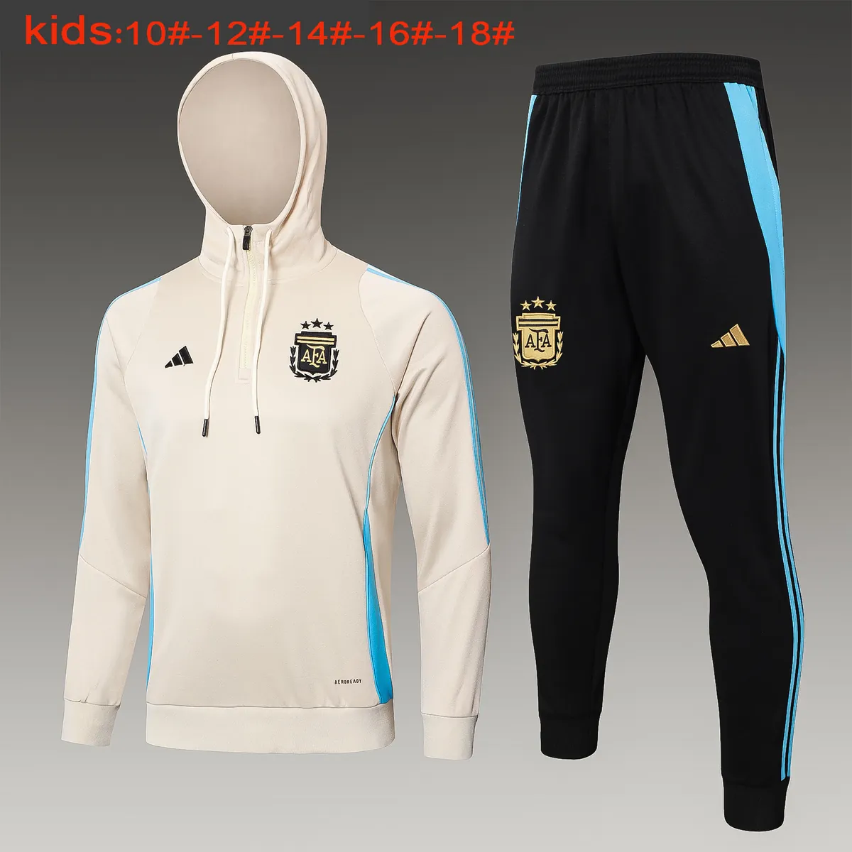2024 Argentina Kids Hoodie Long Sleeve Training Suit Football Shirts 1