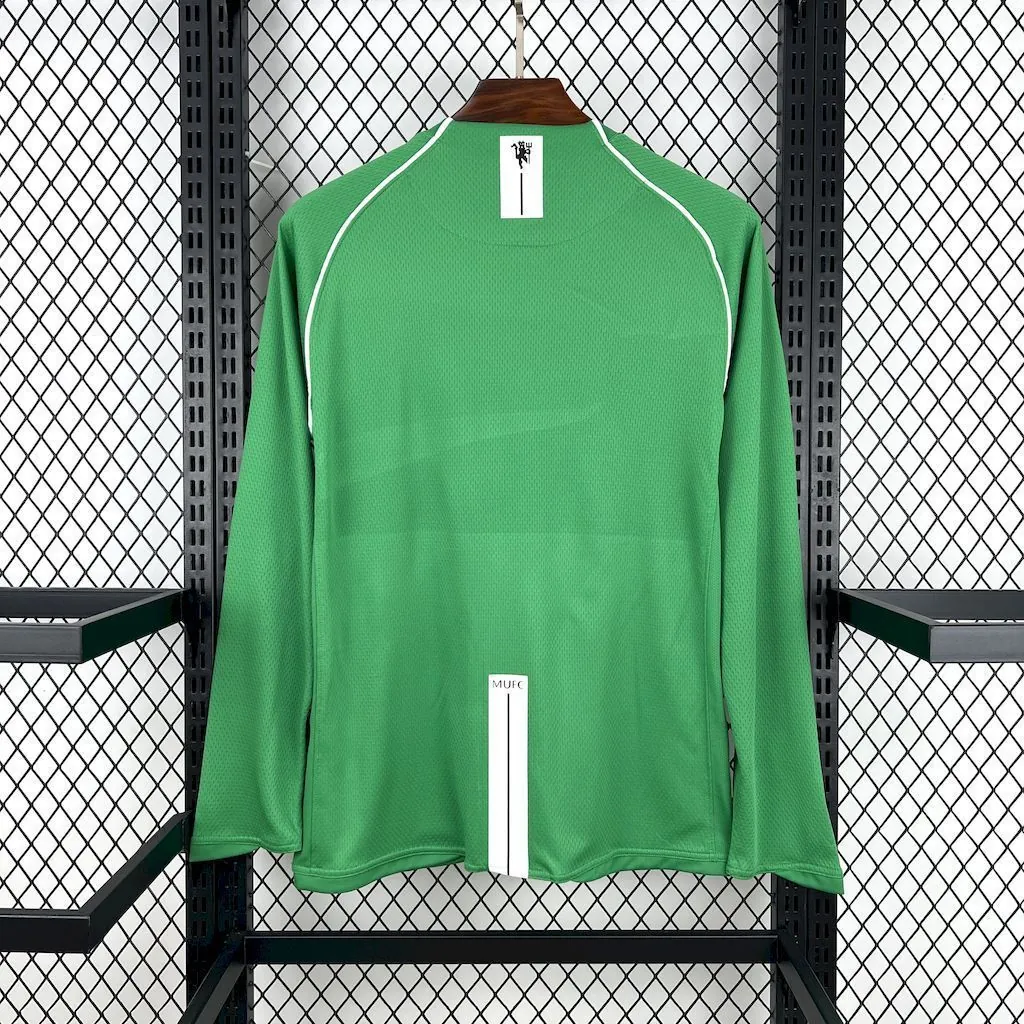 07-08 Manchester United Retro Long Sleeve Green Goalkeeper Kit Vintage Shirt AAAAJersey Supply 1