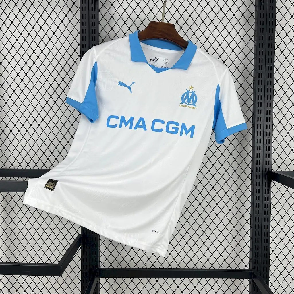 25-26 Marseille Home Kit Football T-Shirt AAAAJersey Supply Yupoo 7