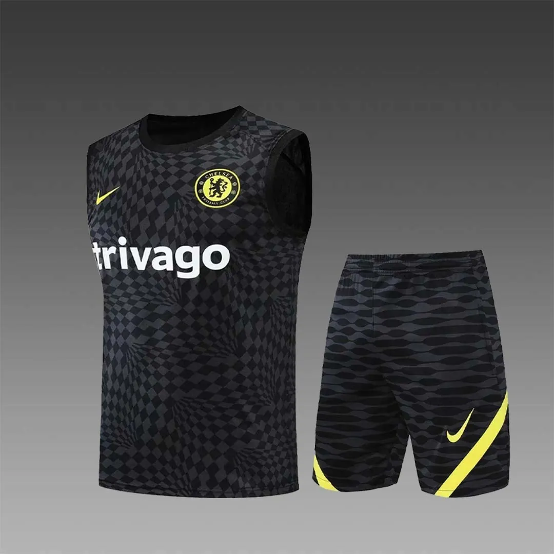 22-23 Chelsea vest training kit kit black stripe 14