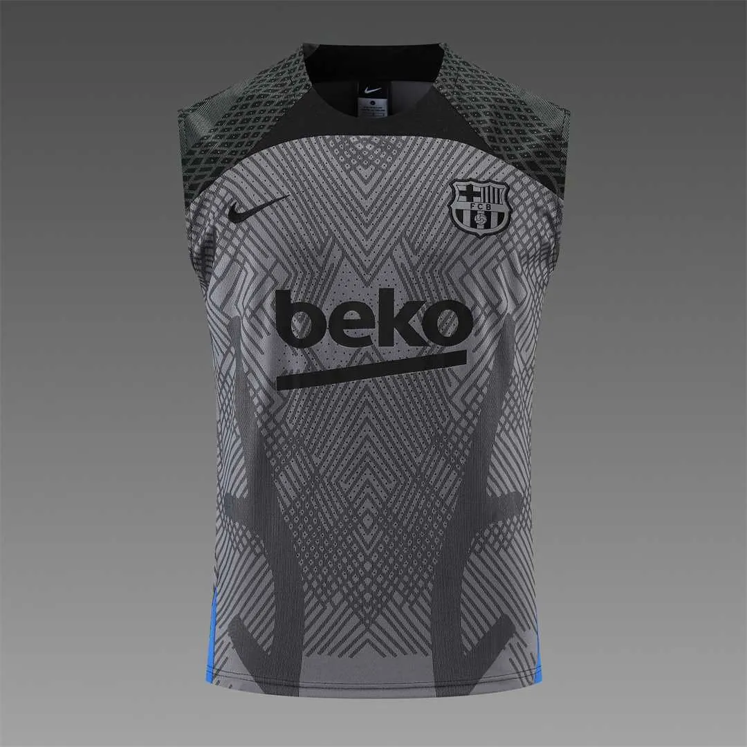 22-23 Barcelona vest training suit kit grey 11