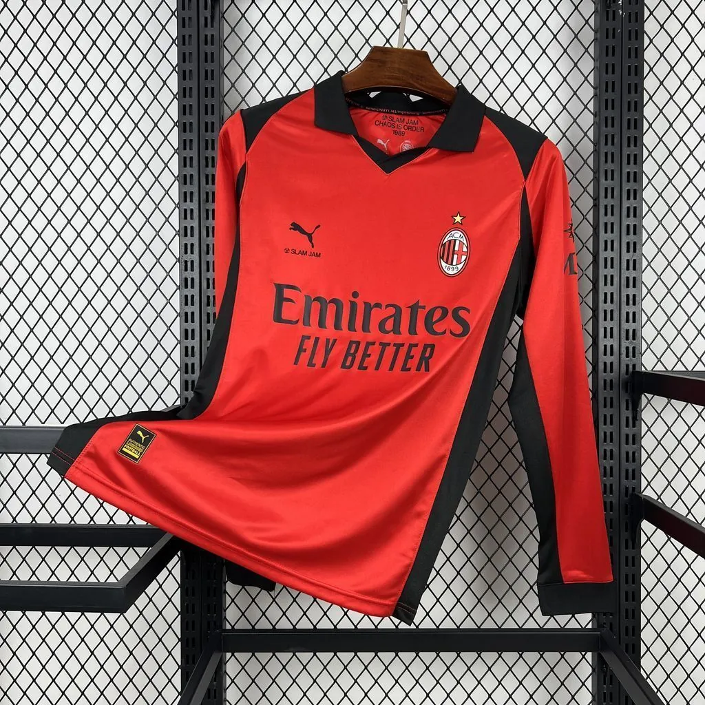 26-27 AC Milan Mens Fourth Away Kit Football Long Sleeve T-Shirt AAAAJersey Supply Yupoo 6