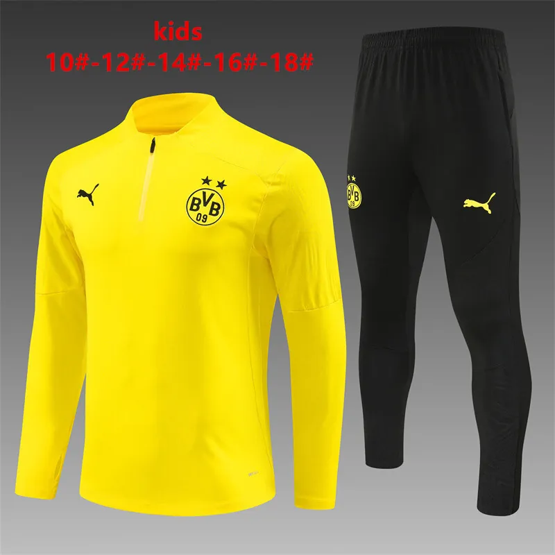 24-25 Dortmund Kids Long Sleeve Training Suit Football Shirts 1