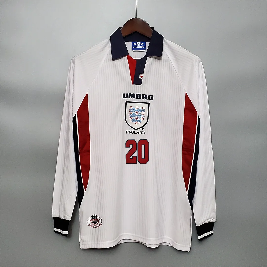 1998 England home long sleeve 10