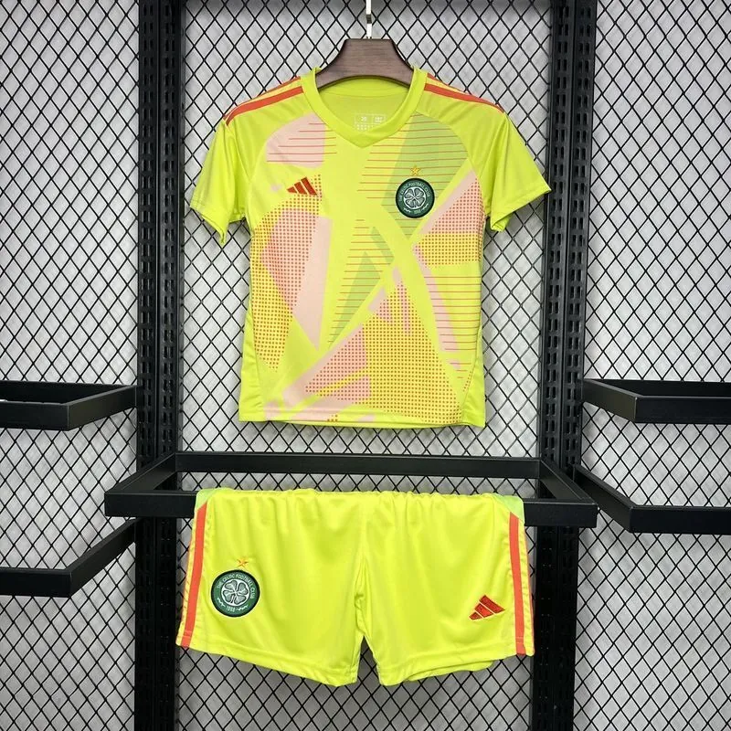 24-25 Celtic First Yellow Goalkeeper Kid Kits Youth Apparels Football AAAAJersey Yupoo 6