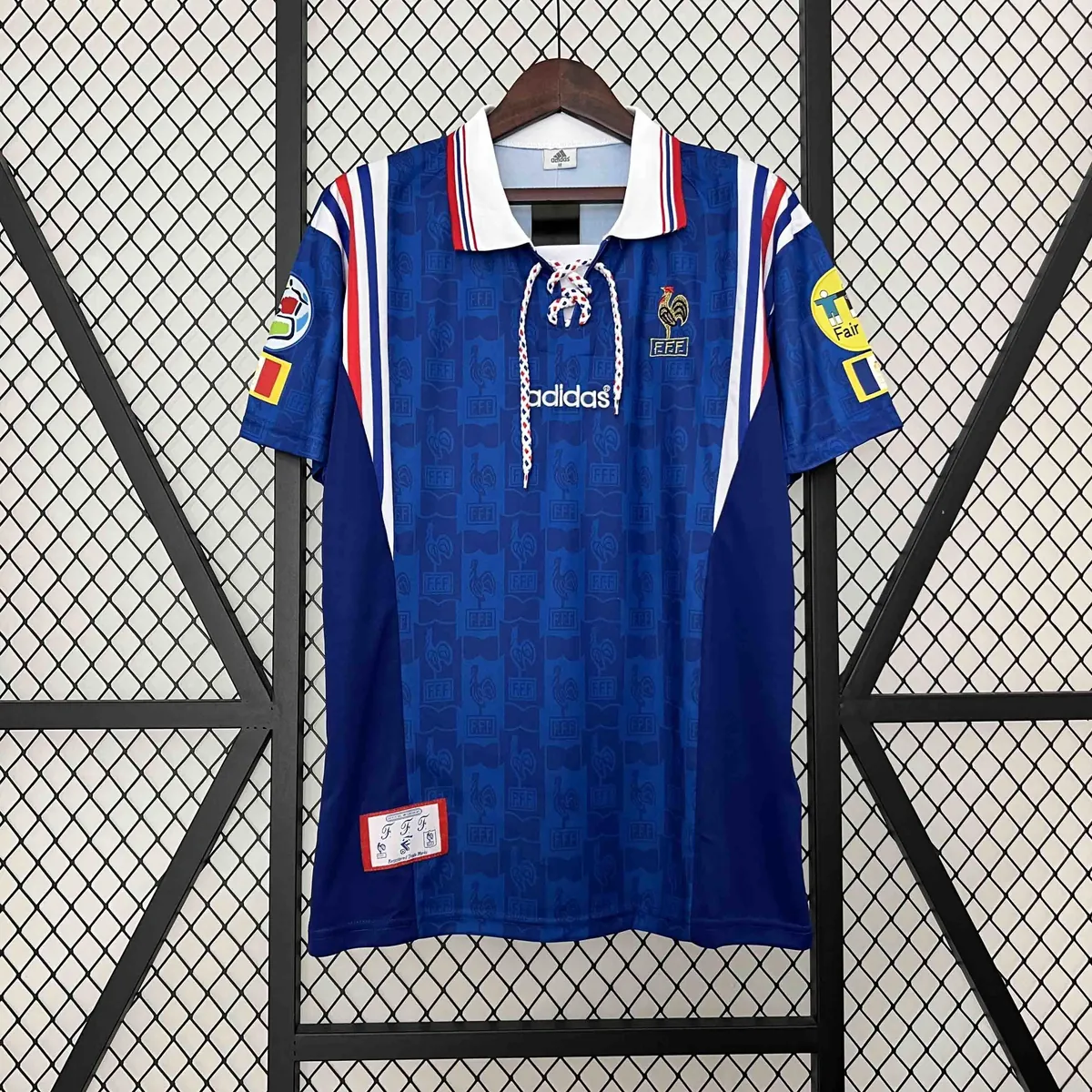 1996 France Home Retro Kit Football Uniform AAAAJerseys Dropshipping Yupoo 7