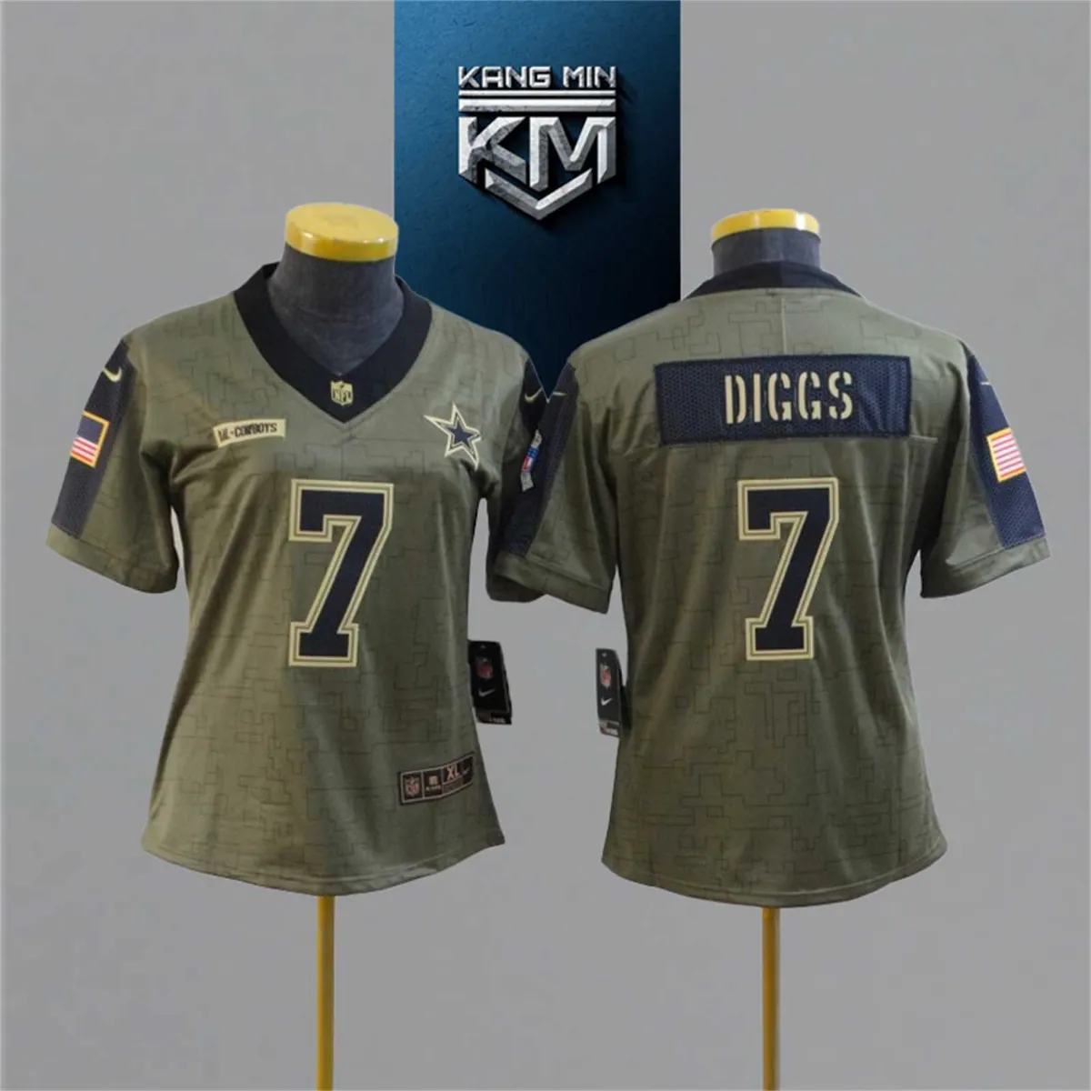2021 New Tribute to NFL Jersey woman 2