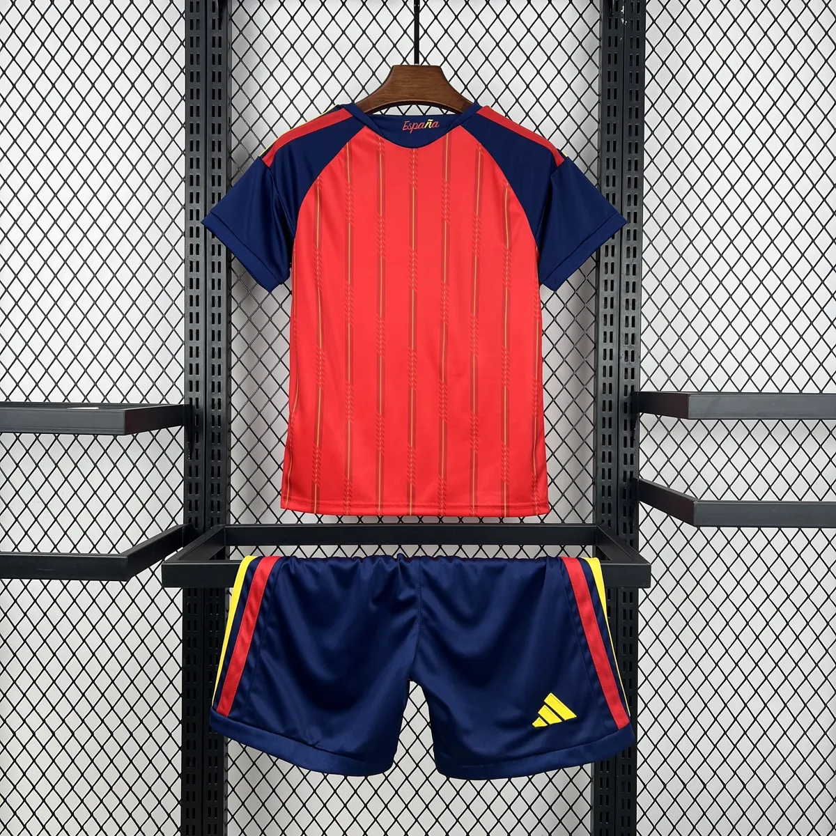 2026 World Cup Spain Home Kid Kits Children Sets Football AAAAJersey Yupoo 7
