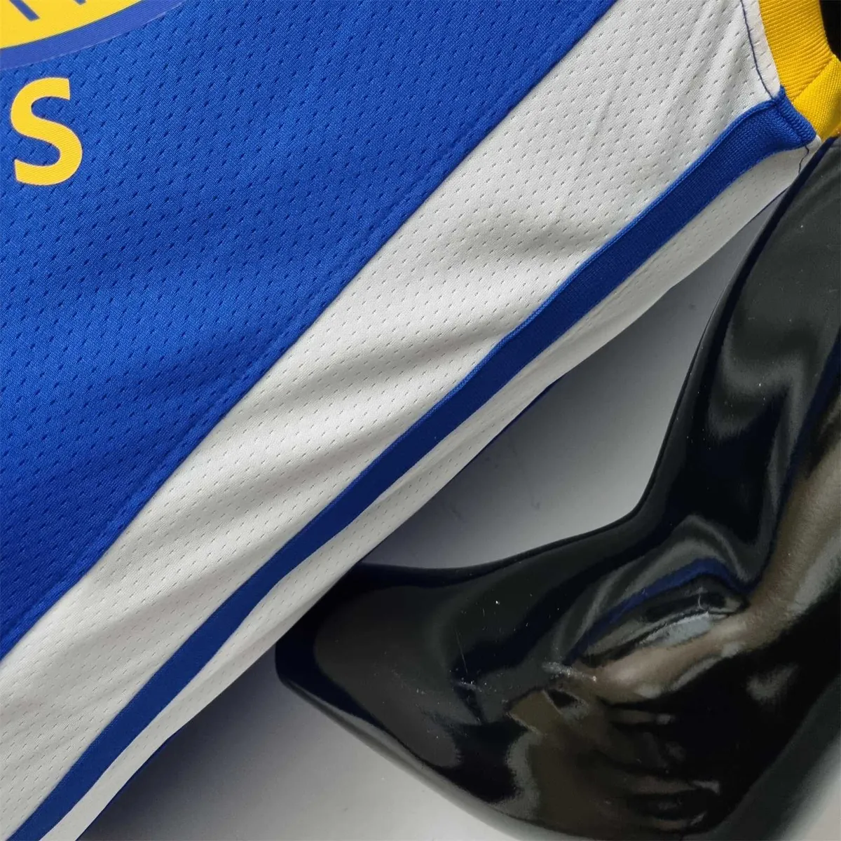 75th Anniversary Toscano#95 Golden State Warriors Mexico Exclusive Blue NBA Jersey 7