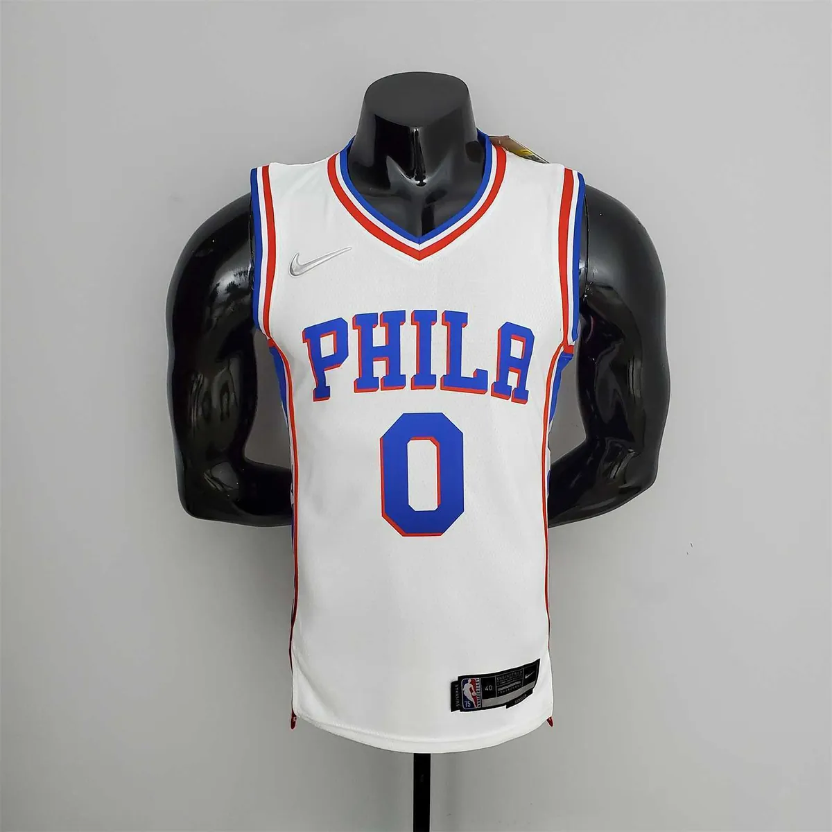 75th Anniversary Philadelphia 76ers MAXEY#0 White NBA Jersey 10