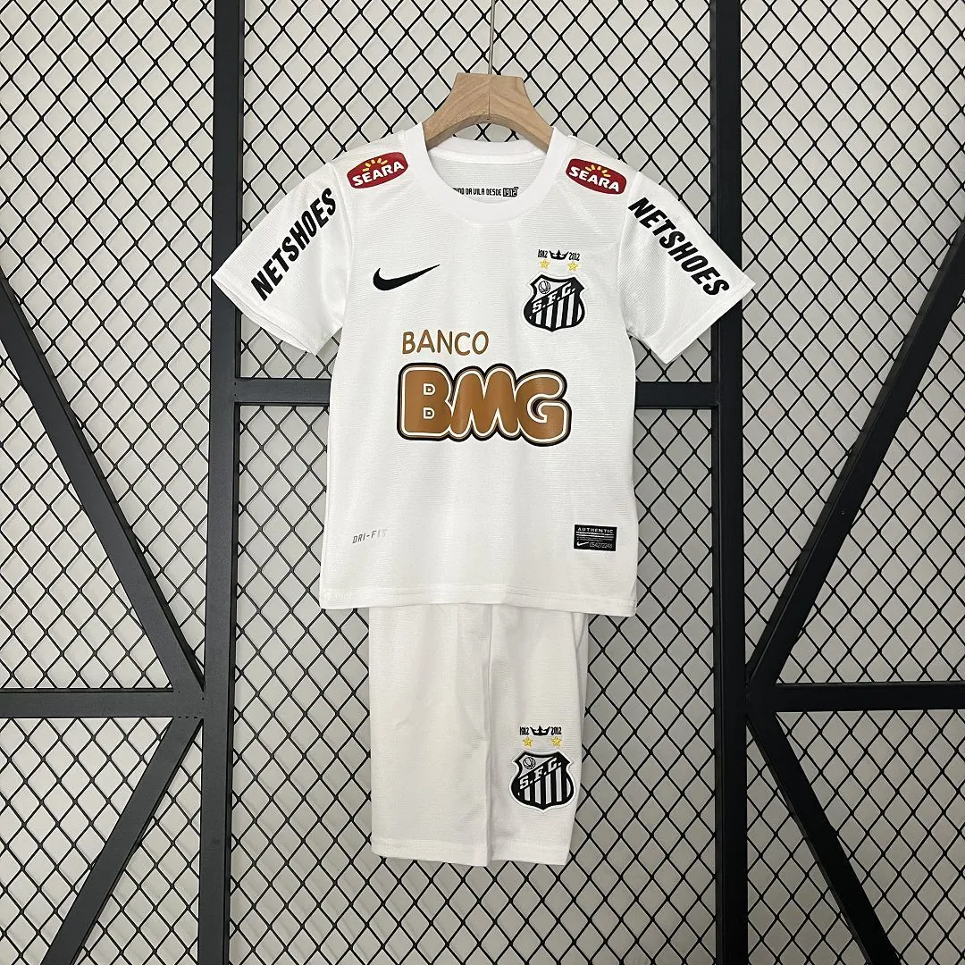11-12 Santos Home Retro Kids Kit Size-16-28 Soccer Jersey Yupoo 15