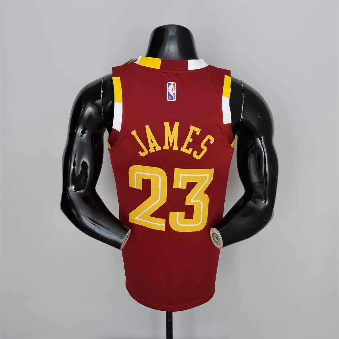2022 Cleveland Cavaliers JAMES#23 Urban Edition Red NBA Jersey 6