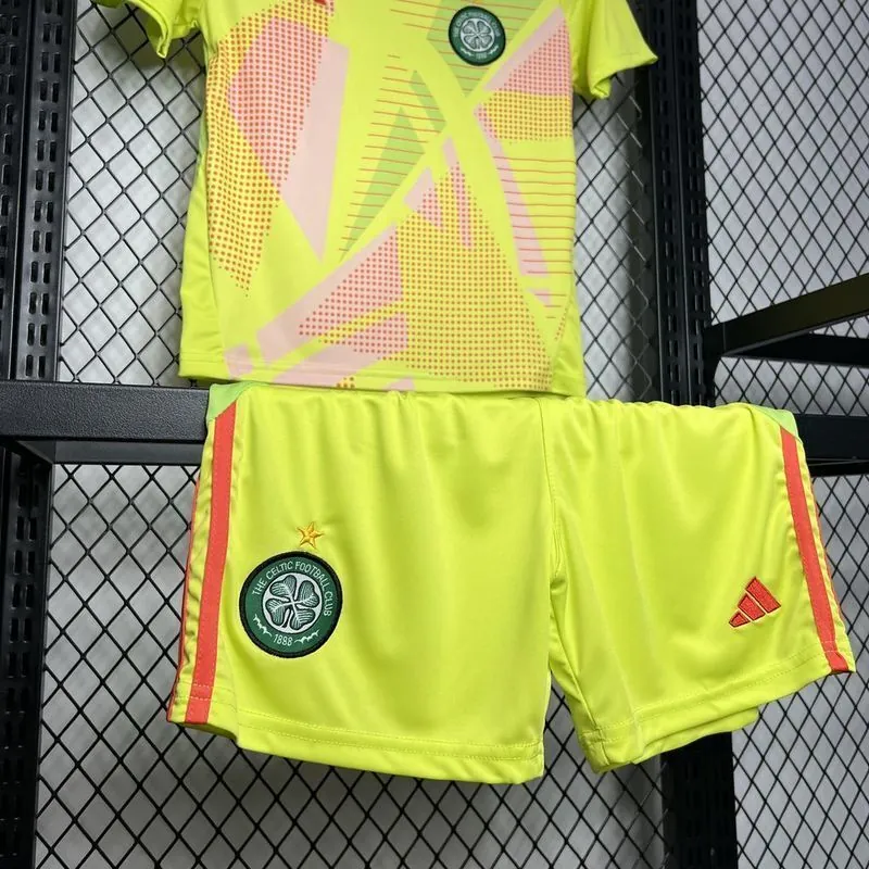 24-25 Celtic First Yellow Goalkeeper Kid Kits Youth Apparels Football AAAAJersey Yupoo 1